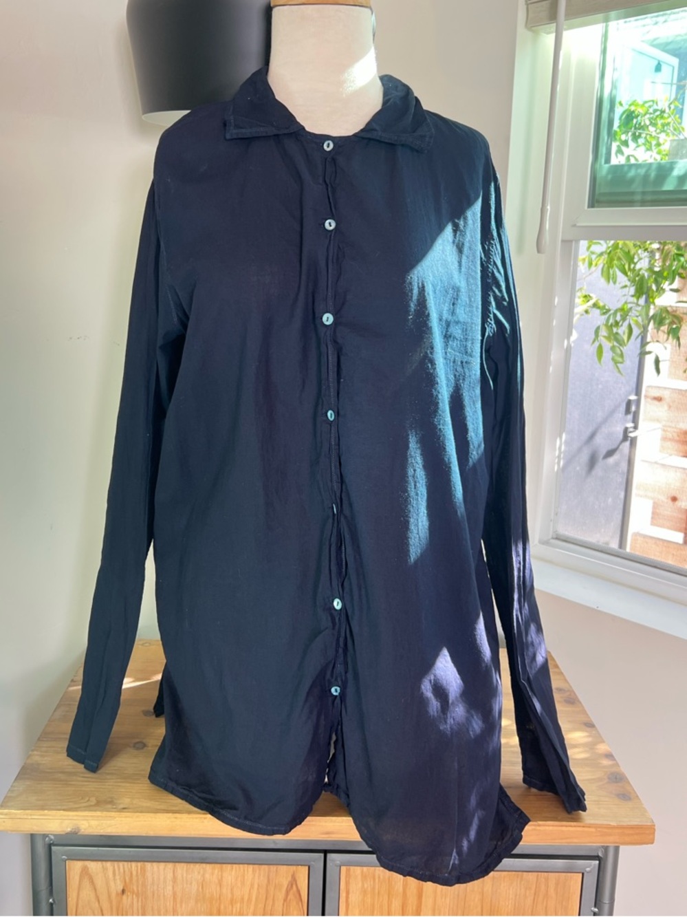 Auntie Oti Navy Blue button down